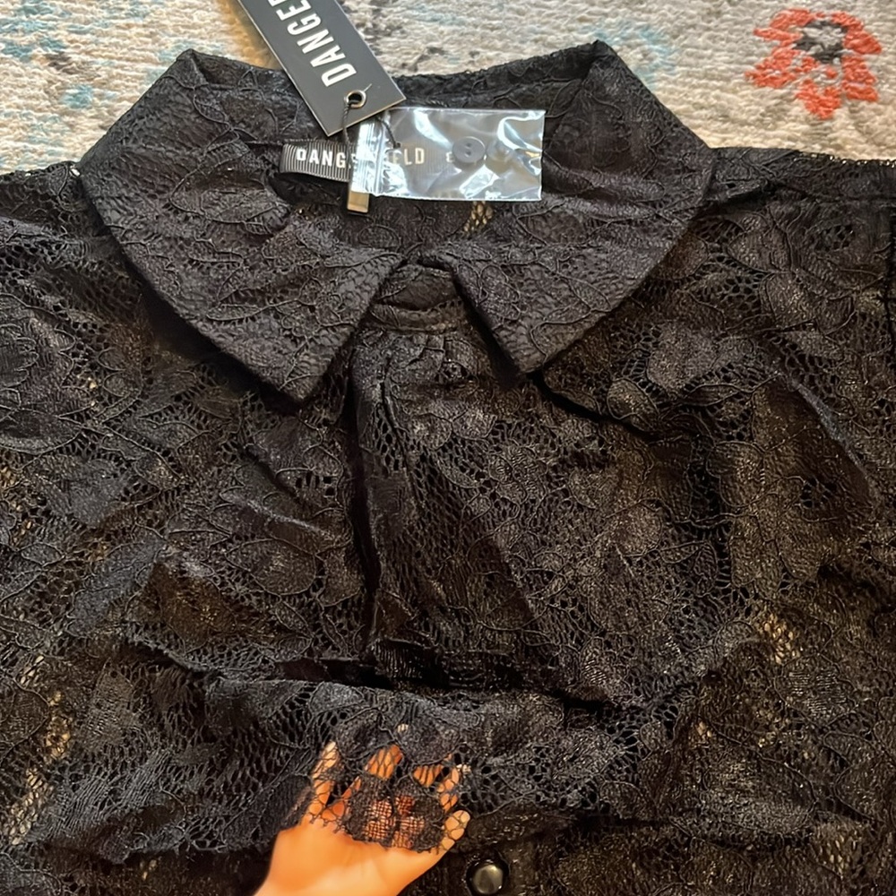 NWT Dangerfield Duchess Cravat Lace Blouse - Picture 10 of 15